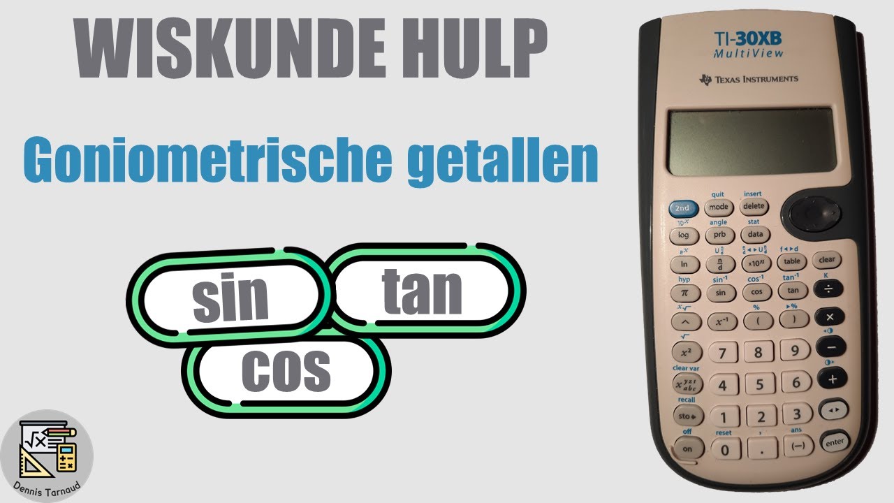 TI-30X - Goniometrische getallen van een hoek