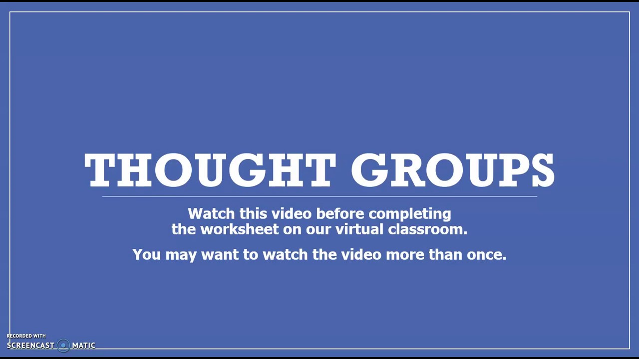 English Pronunciation Lesson :: Thought Groups