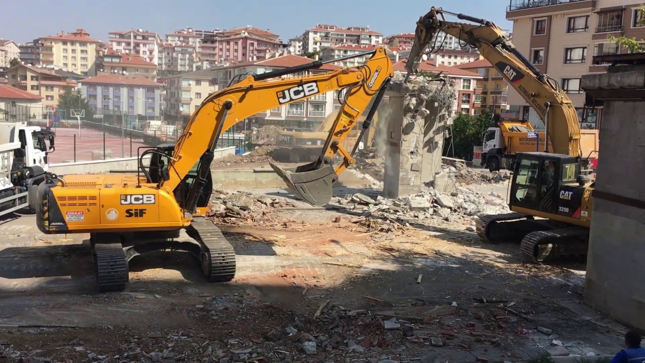 JCB js 290 ekskavatör hafriyat enkaz yükleme