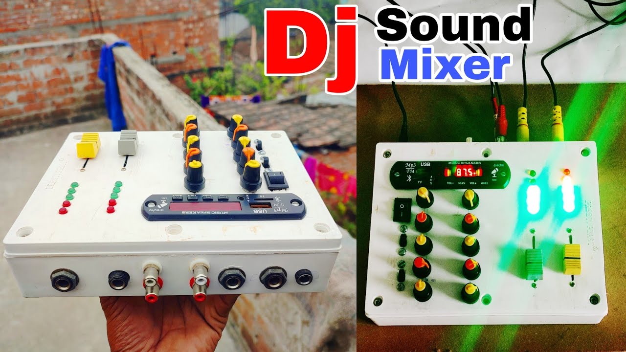 DJ Mixer || How To Make DJ Mixer || 2 Channel DJ Mixer || Audio Tone Control Mixer