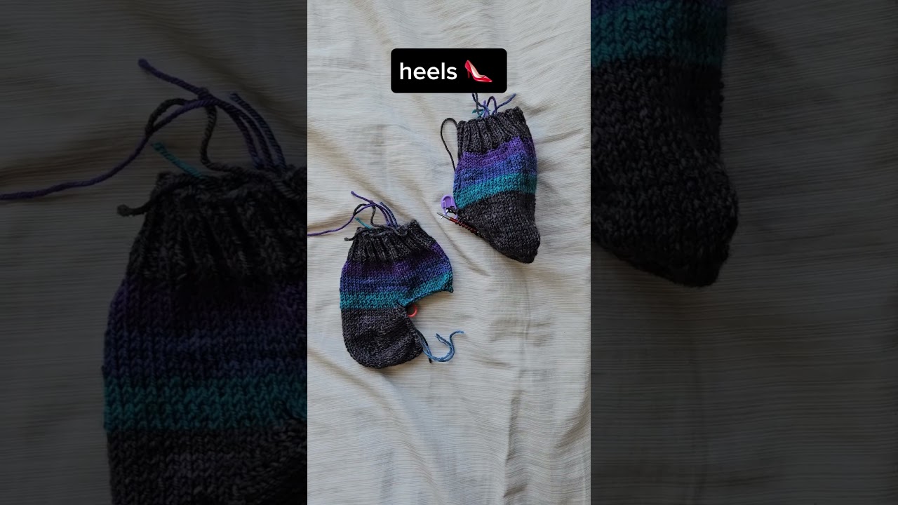 knitting some socks with mini skeins!
