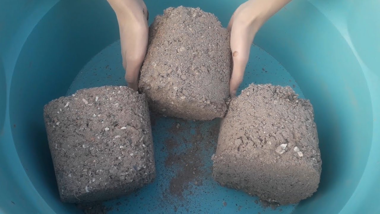 White sand gritty ⌛new crunchy crumbling in dry tub 💯📸⏳+water ASMR crumbling video 💦💦