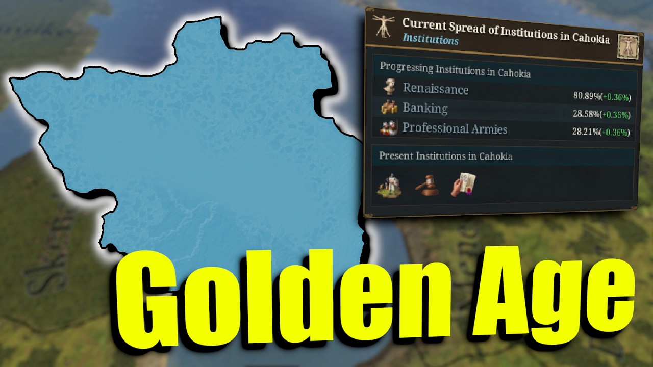 Six Institutions and a GOLDEN AGE As Cahokia Within 40 Years in Europa Universalis 5