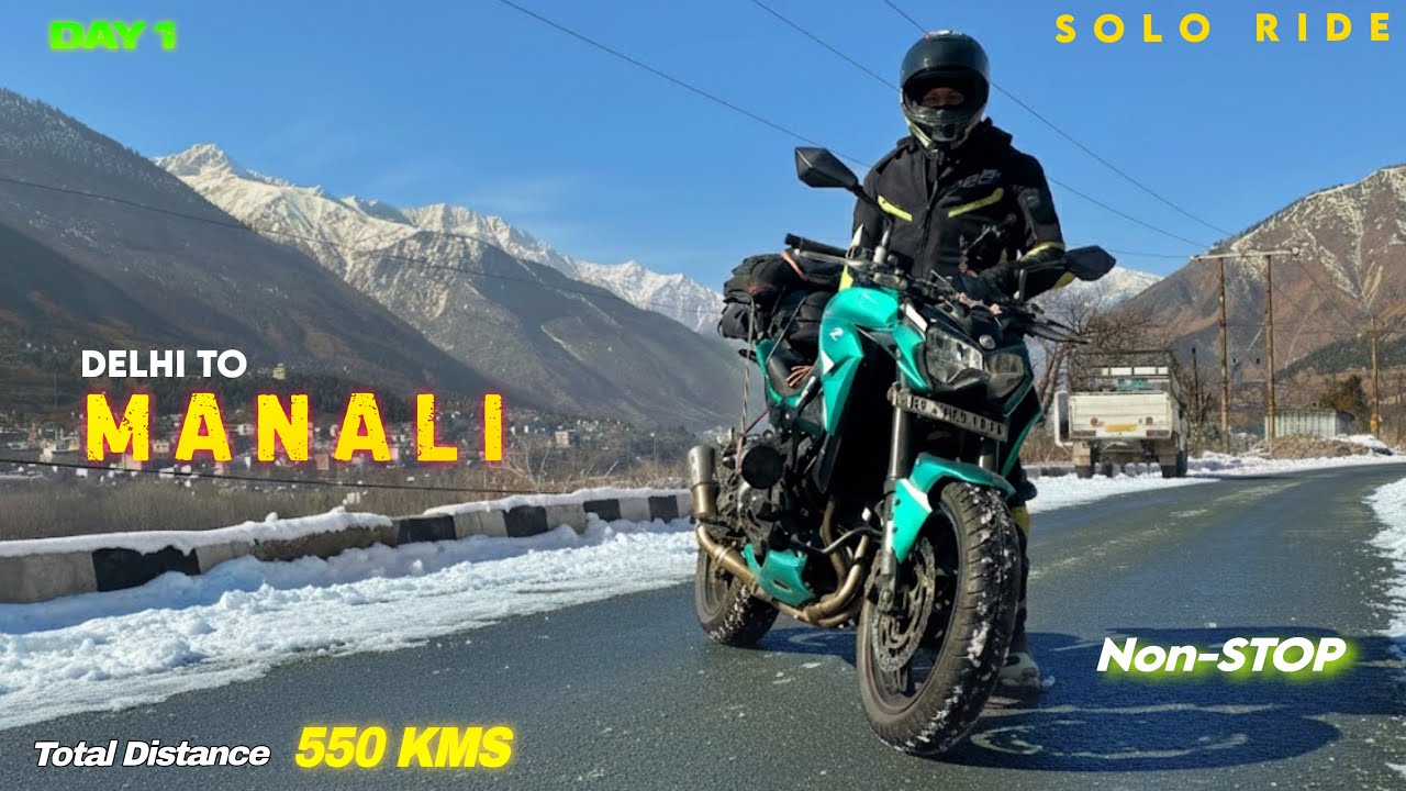 EP-1 DELHI to MANALI in Just 9 Hours 🫣 || Non-stop ride ‼️ II KAWASAKI Z900 II Solo Ride