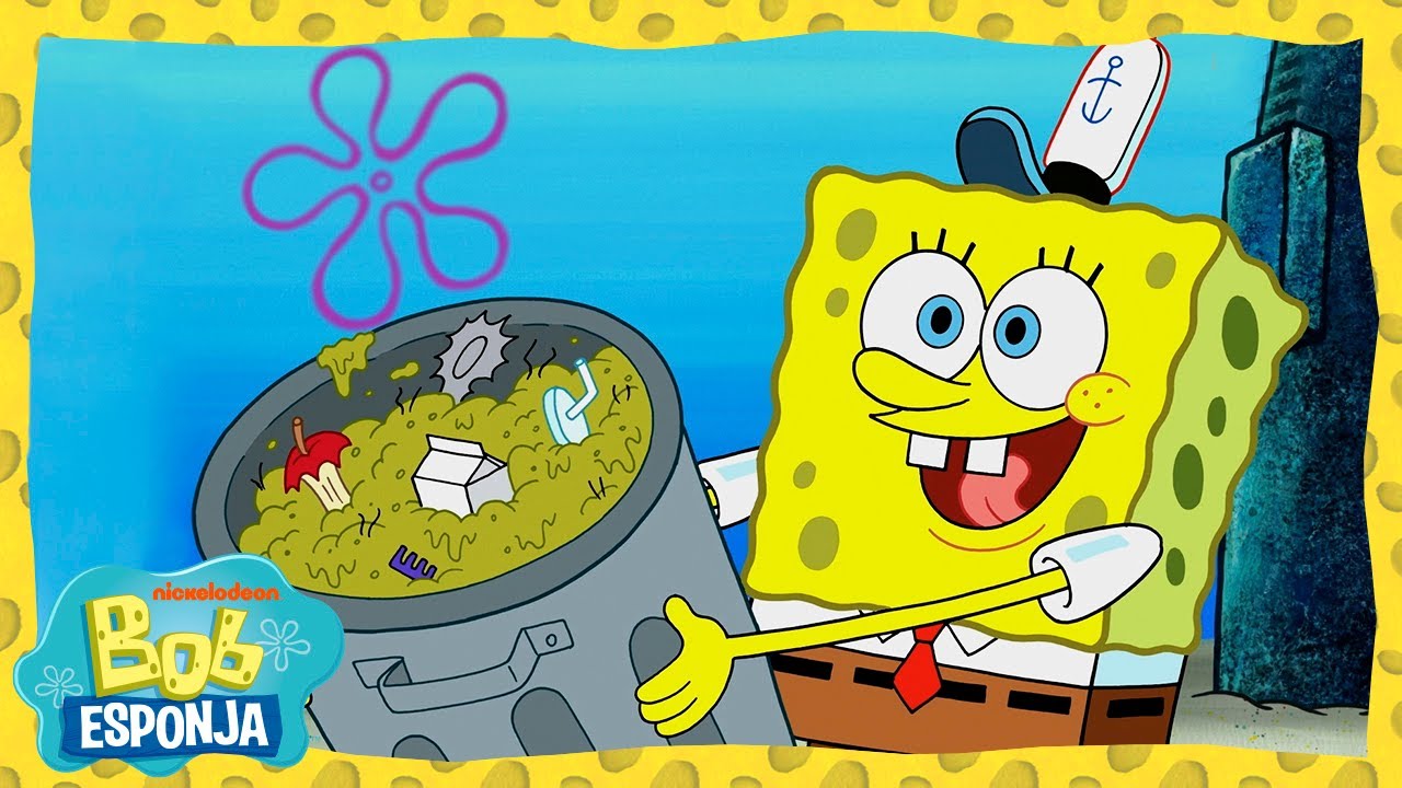 Bob Esponja | Bob Esponja e Lula Molusco viram garis! | Bob Esponja em Português