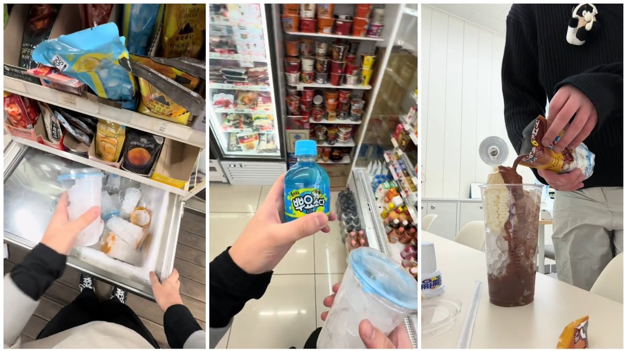 Tik Tok ice cup satisfying ASMR videos | Korean Convenience Store | Tik Tok Best videos | P2