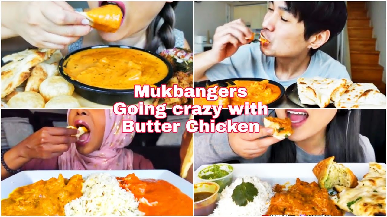 Asmr Best Eating Indian Butter Chicken | Best Eating Asmr Compilations | Foodusbang