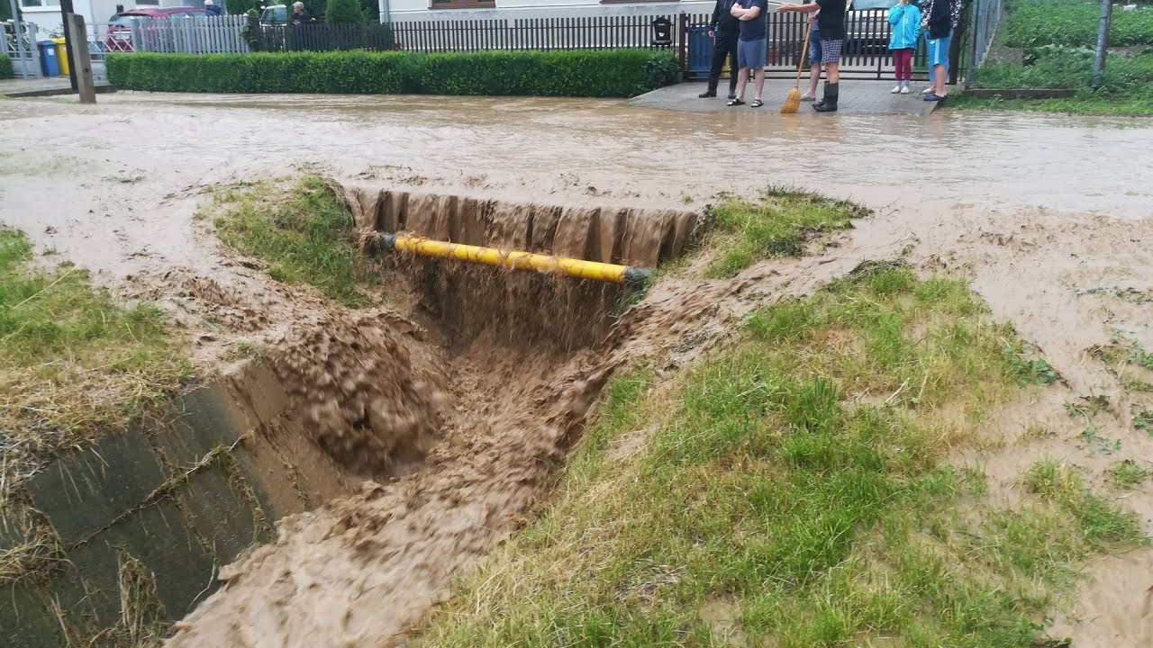 Záplavy Veľké Zálužie 23.6.2019