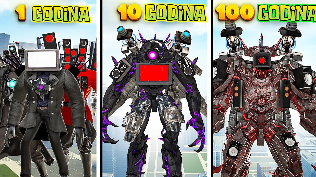 EVOLUCIJA TRI MEGA TITANA OD ŽIVOTA DO SMRTI! *speakerman,tv man i kameraman su se spojili u jedno*