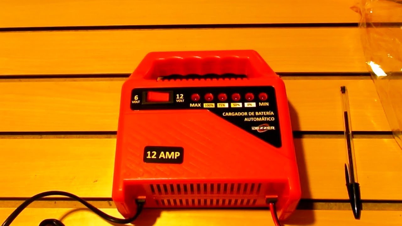 CARGADOR DE BATERIA DEZZER 12V 6V 12 Amperes 
