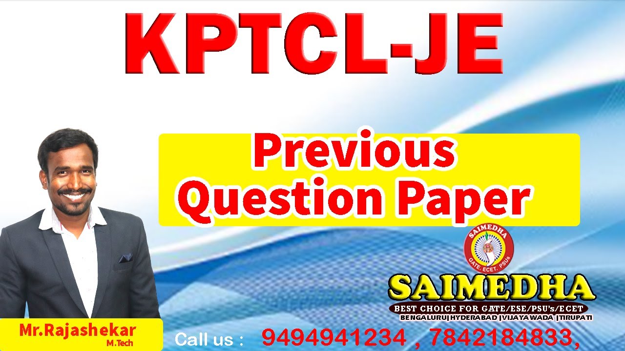 KPTCL NOTIFICATION | KPTCLRECRUITMENT2022 | JE ELECTRICAL ||QUESTION PAPER EXPLANATION | SAIMEDHA |