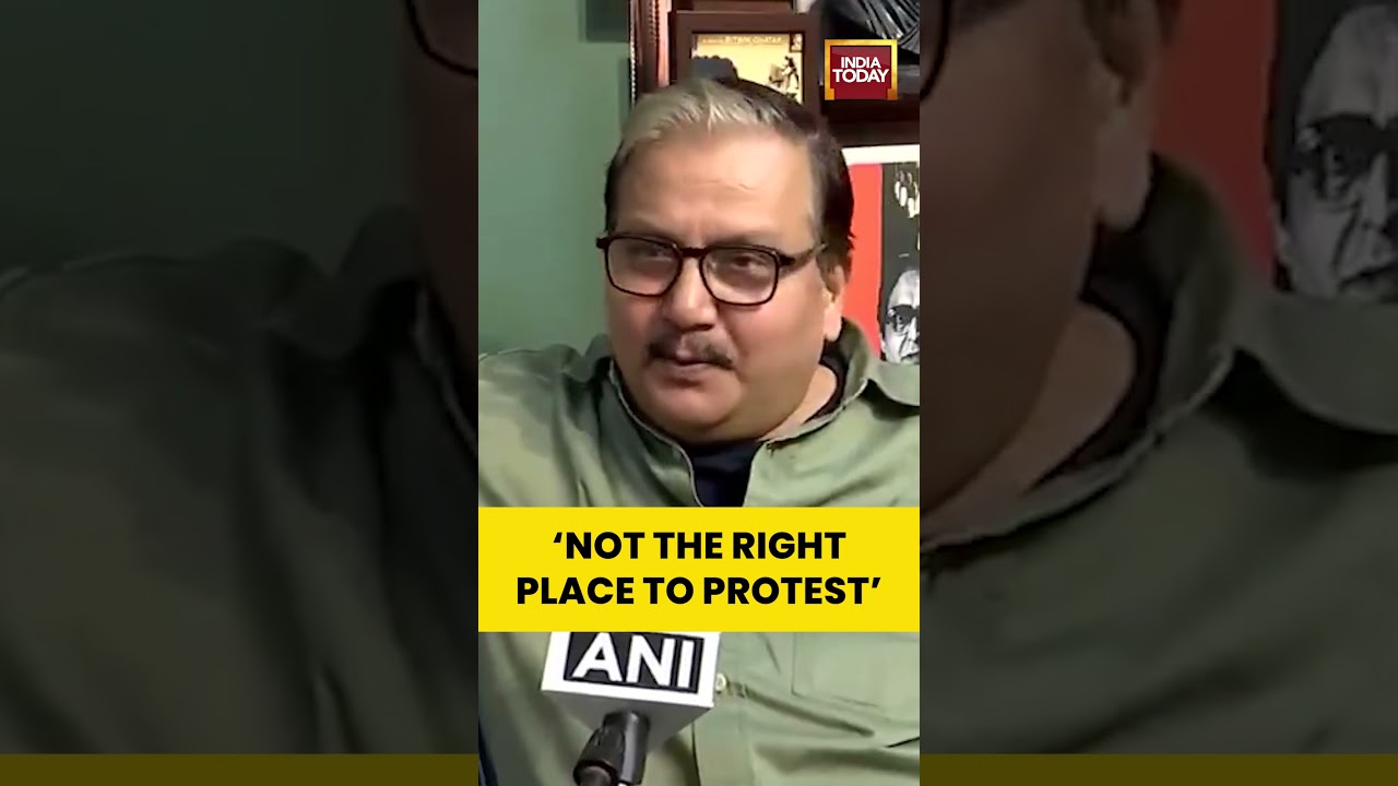RJD MP Manoj Jha Reacts to Delhi AI Summit Protest #aisummit #protest #congress #bjp