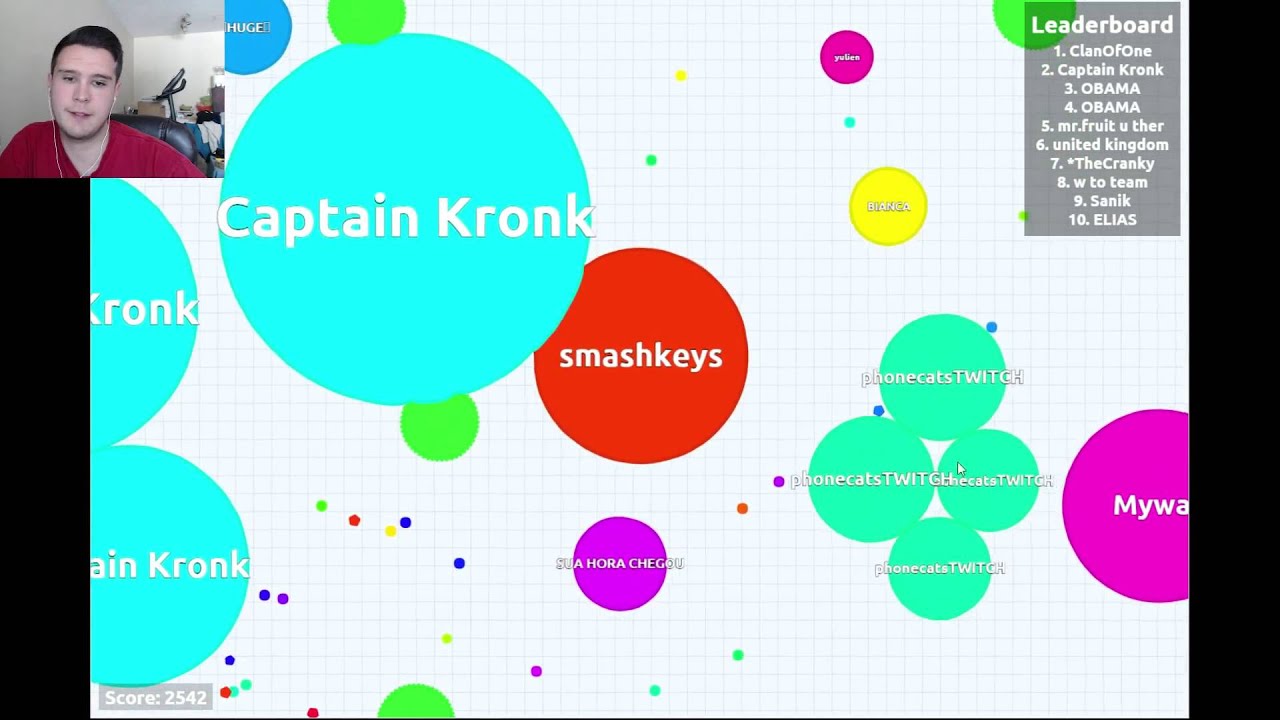 Smashkeys plays Agar.io!