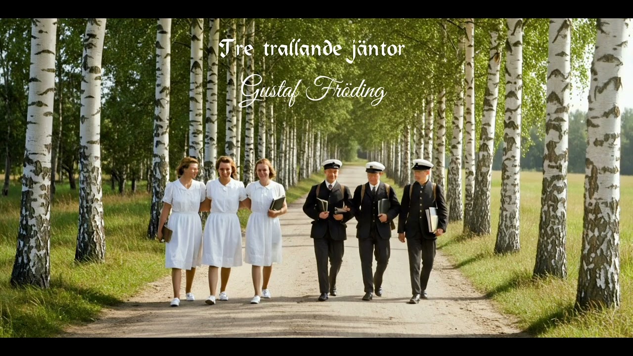 Tre trallande jäntor. Text: Gustaf Fröding