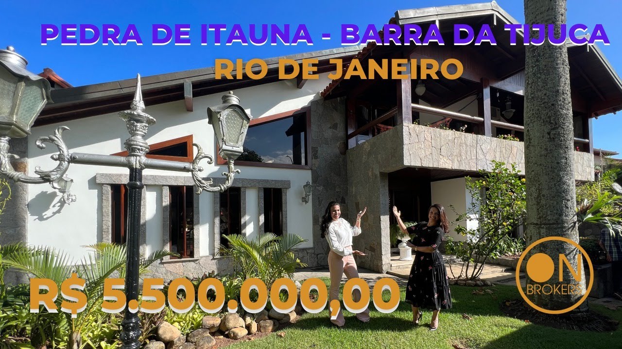 INCRÍVEL MANSÃO NA BARRA DA TIJUCA - CONDOMÍNIO PEDRA DE ITAÚNA