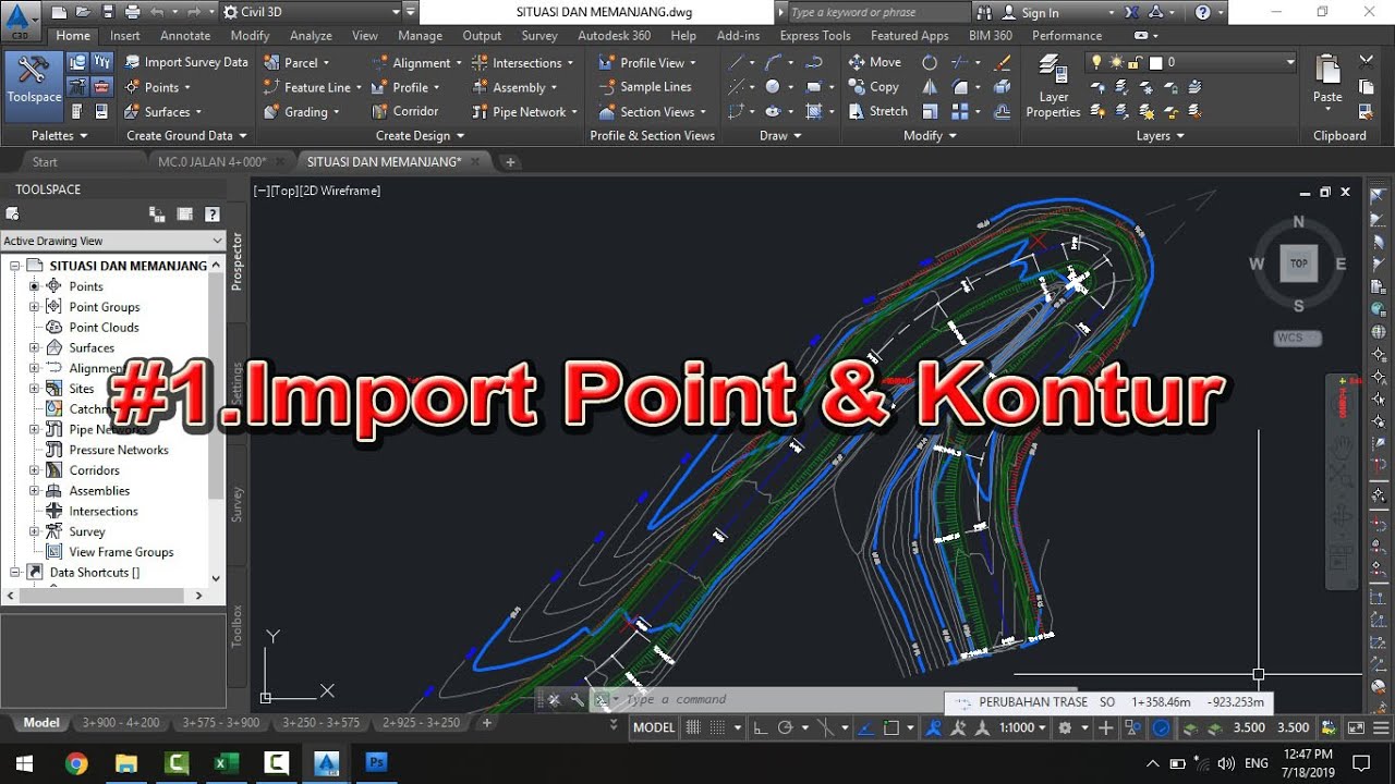 #1.Import Point dan Membuat Kontur