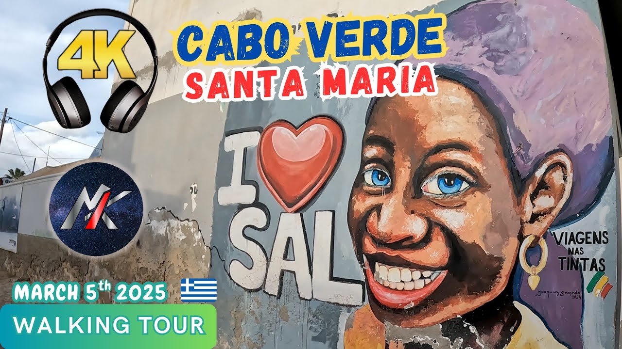 🌐 SUNSET Stroll in SANTA MARIA on SAL Island 🇨🇻 (Cape Verde, March 2025) 🚶 [Walking Tours]