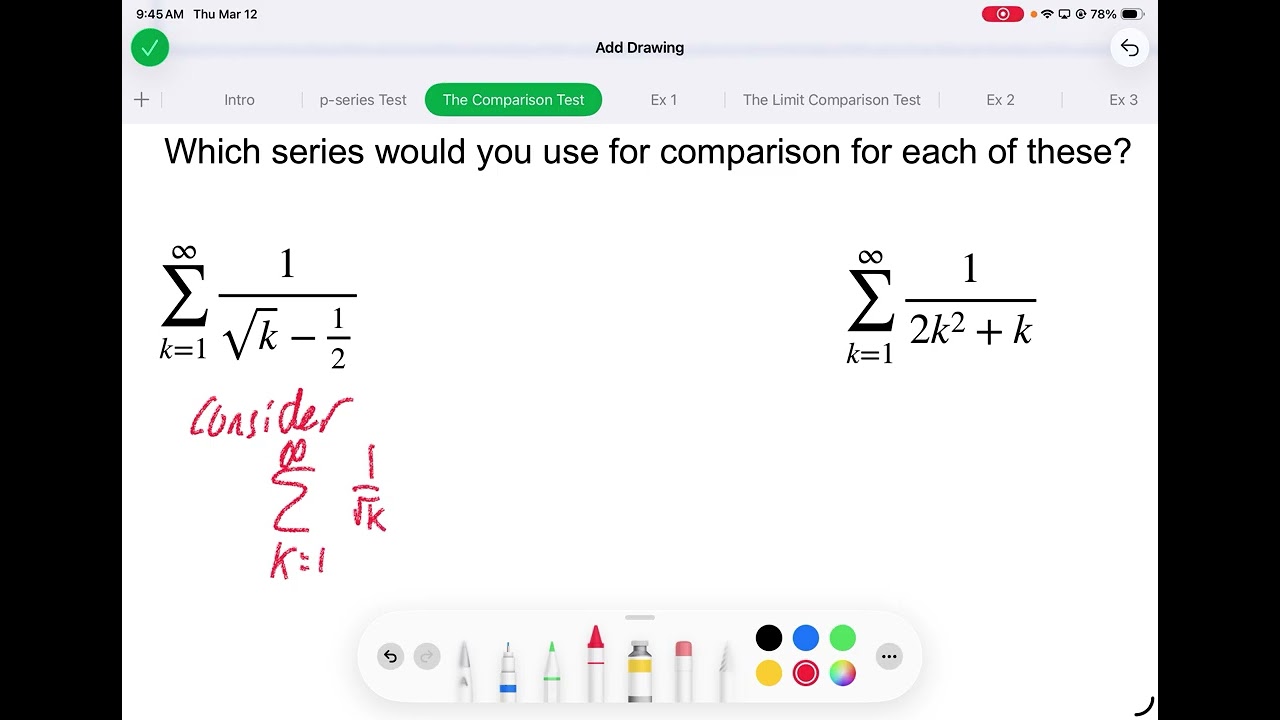 Section 10.5 - Comparison Tests Day 1 - 3/12/26 P3