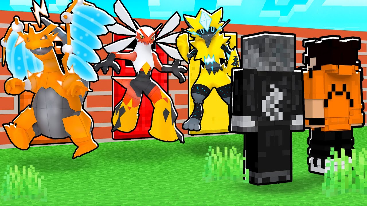NÃO ESCOLHA a PORTA ERRADA das LUCKY PIXELMON 1000% dos POKEMON do FUTURO no MINECRAFT
