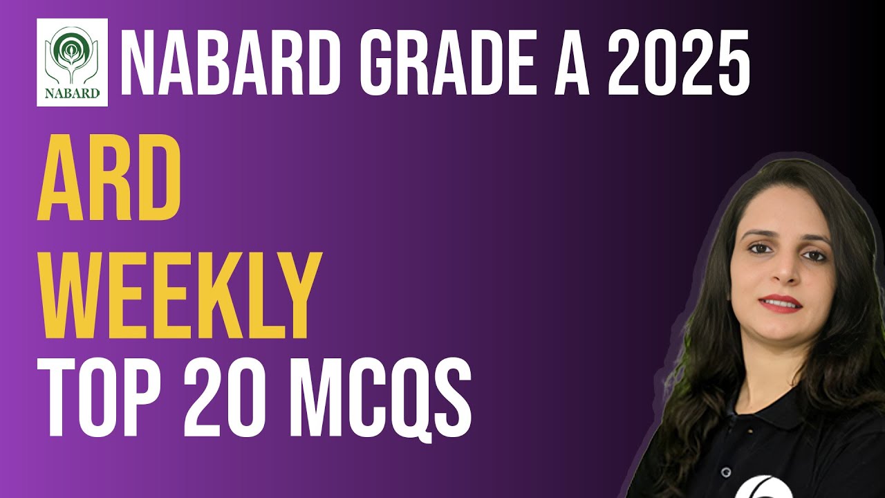NABARD Grade A 2025 ARD Weekly Top 20 MCQs to BOOST Your Score