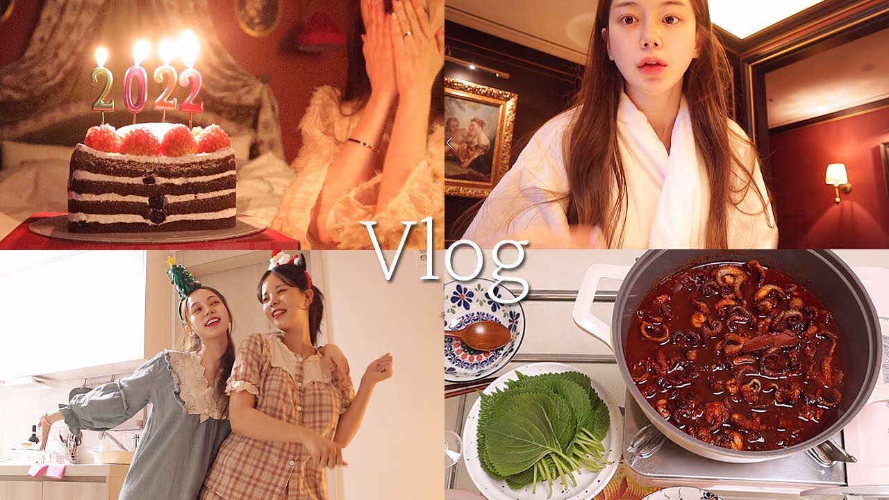 [Eng] 일상 vlog | 새해에도 한결같은 입맛 닭발 맞이 | 프랑스풍 호캉스 | 첫 평양냉면, 차돌짬뽕, 나정순쭈꾸미, 막창, 딤섬, 볶음밥