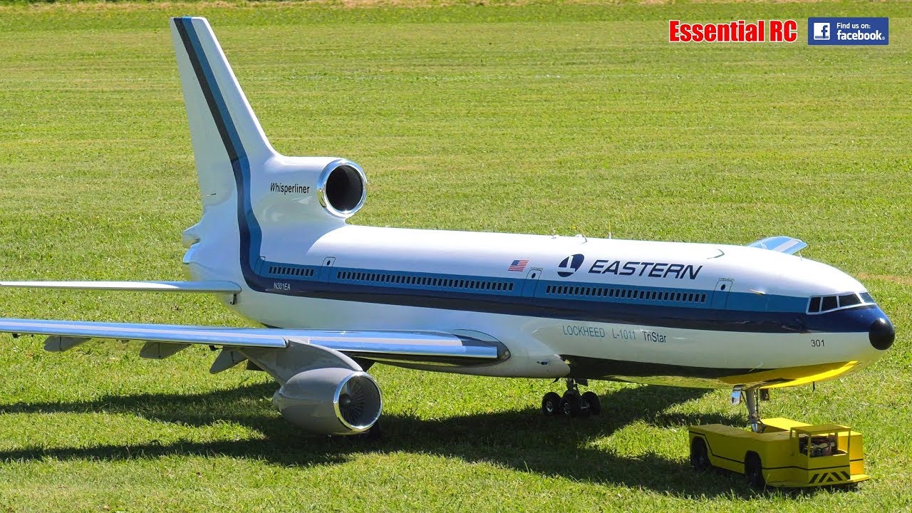 Eastern Lockheed L-1011 Tristar RC AIRLINER (with RC Tug\Tractor): GIANT RC AIRLINER: 4K60FPS