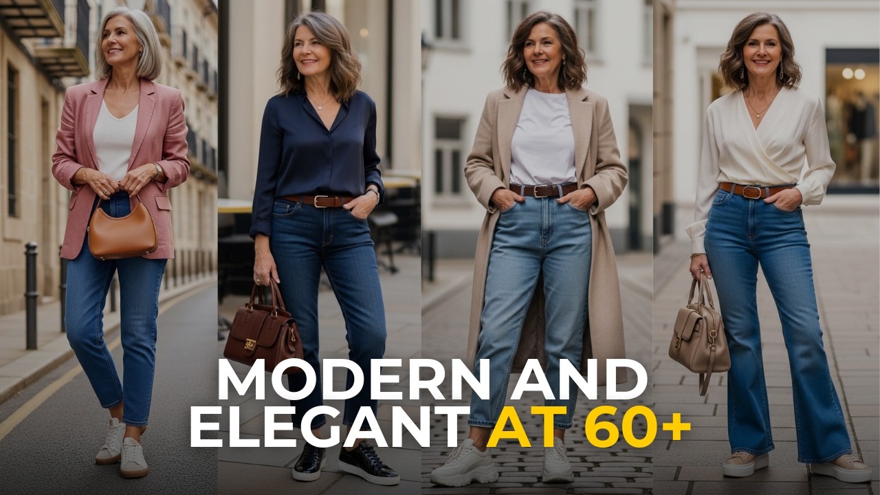 9 Elegant Ways to Wear Jeans and Sneakers Over 60