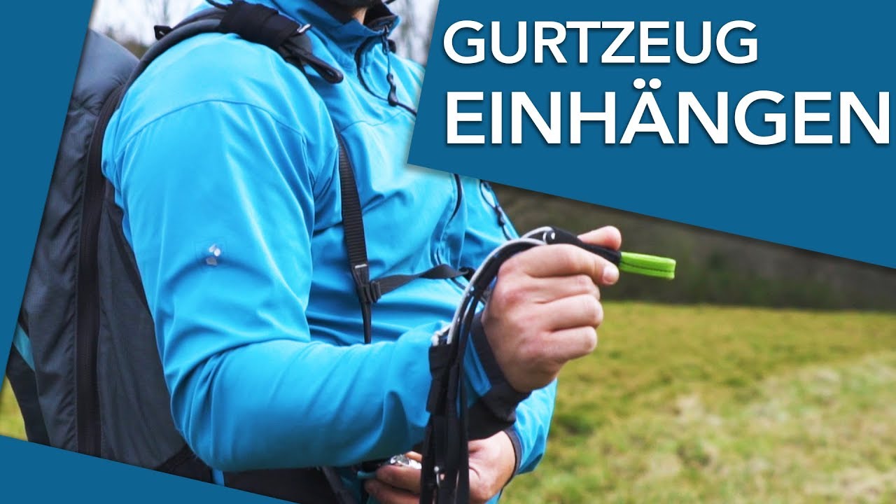 Gurtzeug richtig einh&auml;ngen - Gleitschirmfliegen lernen | Flugschule Hirondelle, Weinheim