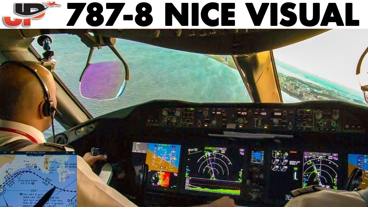 Exciting RARE VISUAL Approach 787 into NICE + Full Briefing