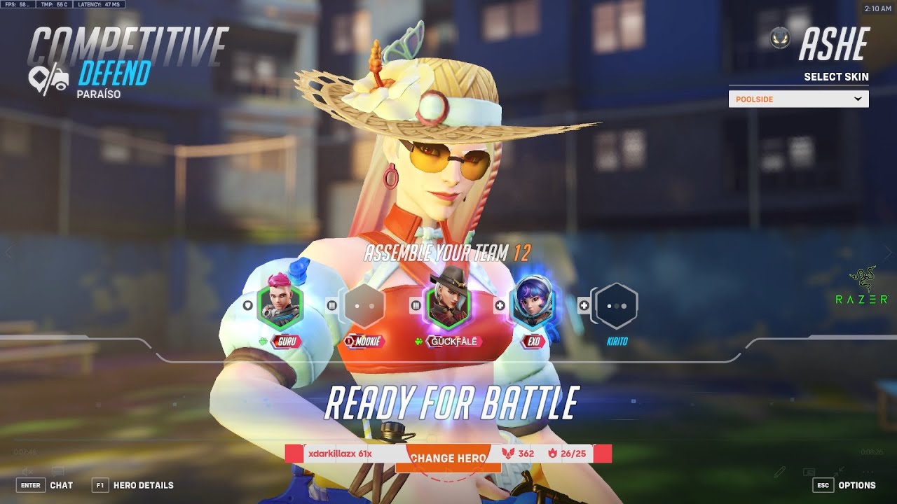 19 тыс. урона! Гейл Эш, Overwatch 2, 13-й сезон, топ-500 игрового процесса
