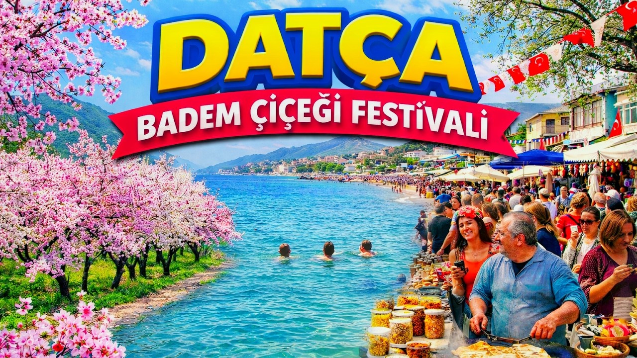 Datça Badem Çiçeği Festivali 2026 🌸 Meydan Coşkusu, Fiyatlar ve Denize Girenler!