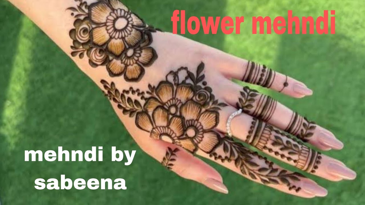  मेहंदी से आसानी से फ्लावर बनाना सीखे मिंटो में ||lagayen apne hath me