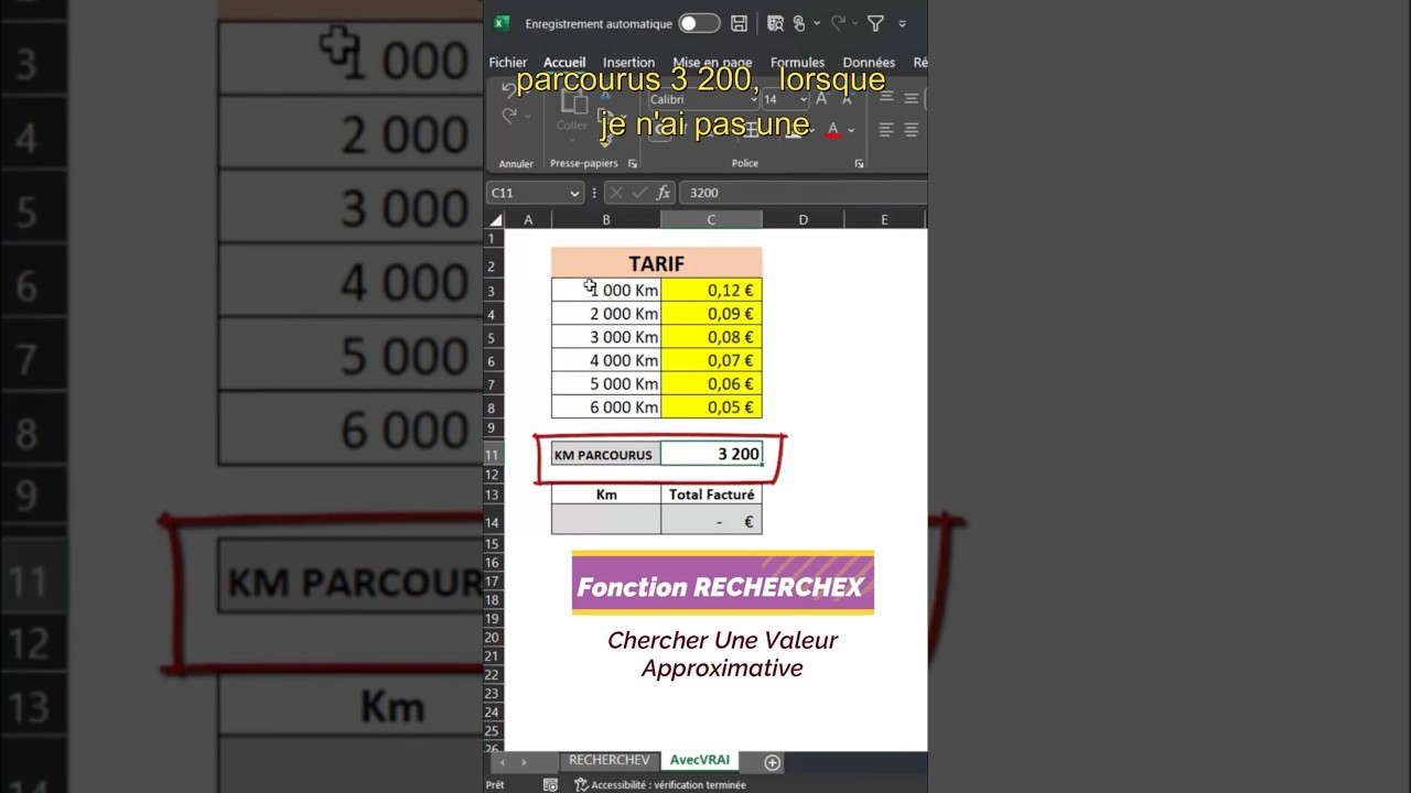 Chercher Une Valeur Approximative Avec RECHERCHEX