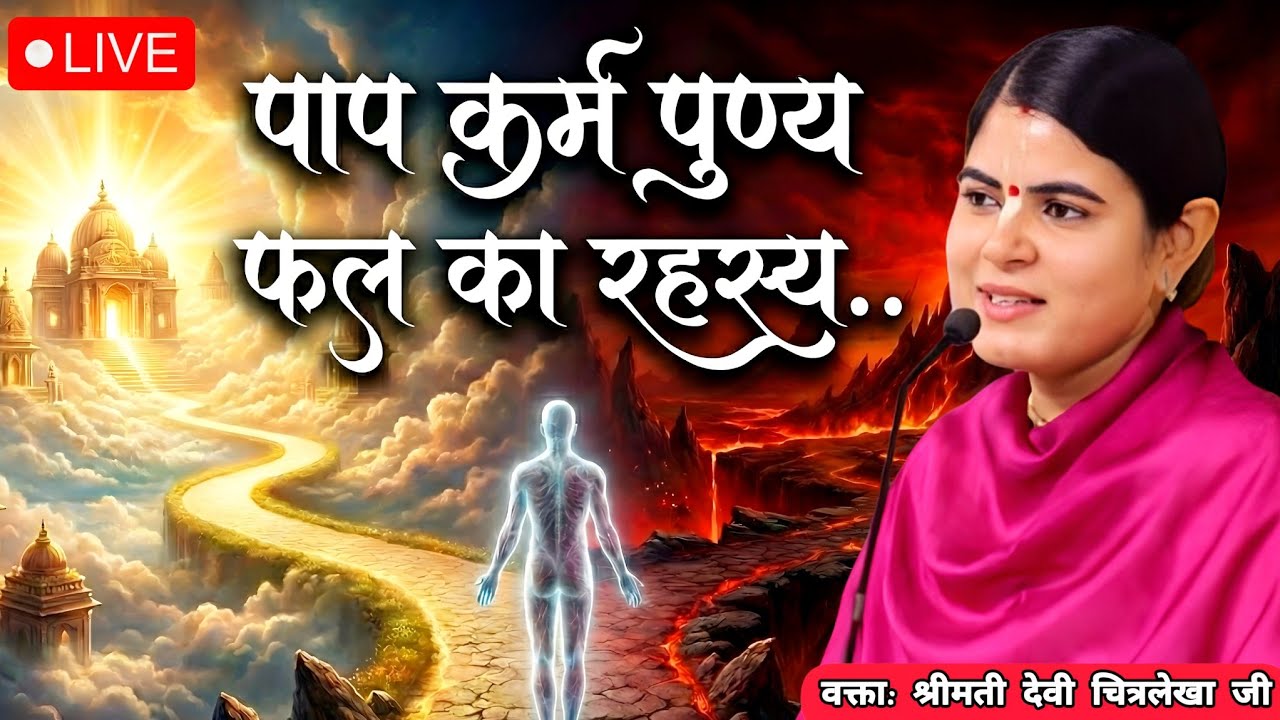 पाप कर्म पुण्य फल का रहस्य....| Devi chitralekha ji