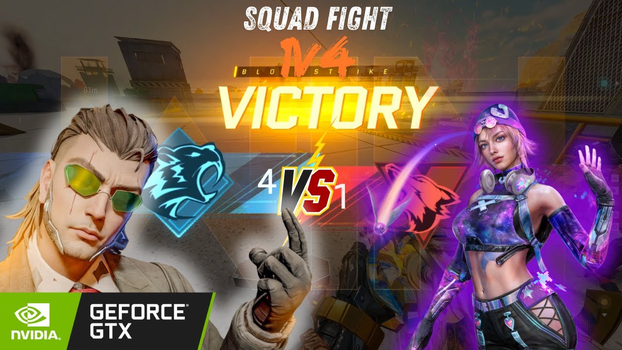 Blood Strike Hardcore Squadfight With Top Server Player 1v4 Clutch