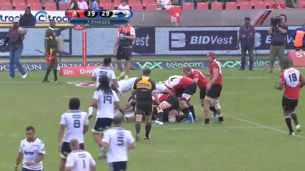 Benji Marshall First Super Rugby Try vs Lions Blues 2014 S15