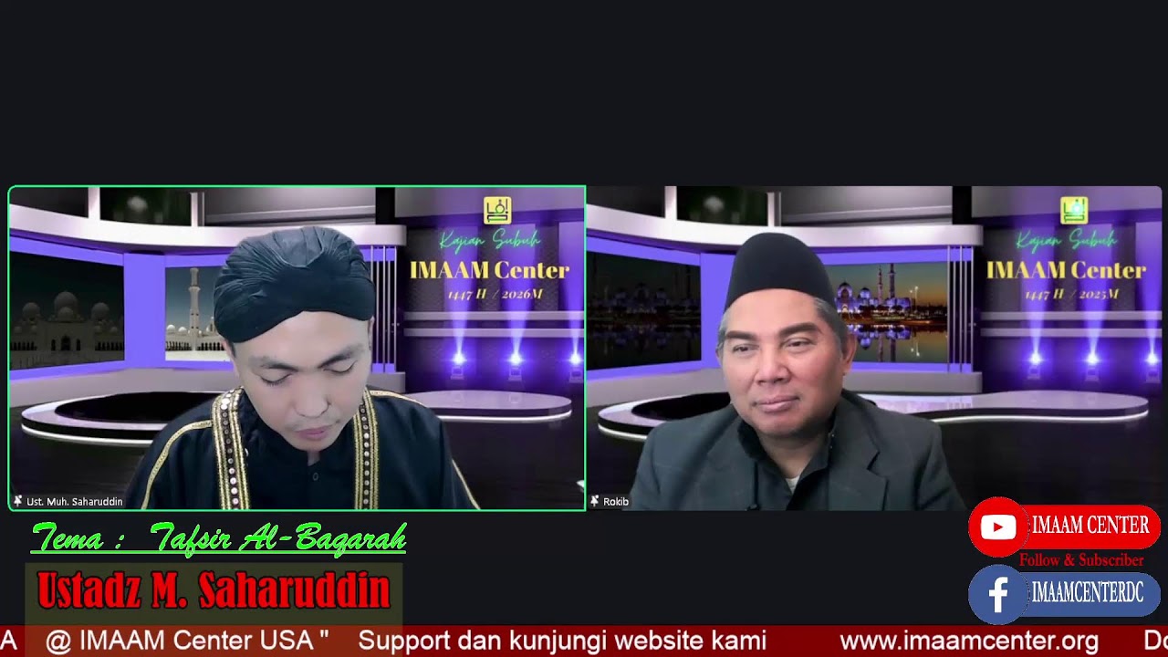 Kajian Subuh Bersama Ustadz Muhammad Saharuddin @ IMAAM Center jan 20 2026