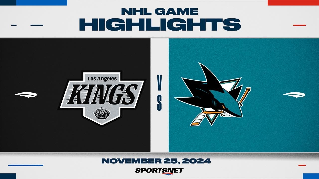 NHL Highlights | Kings vs. Sharks - November 25, 2024