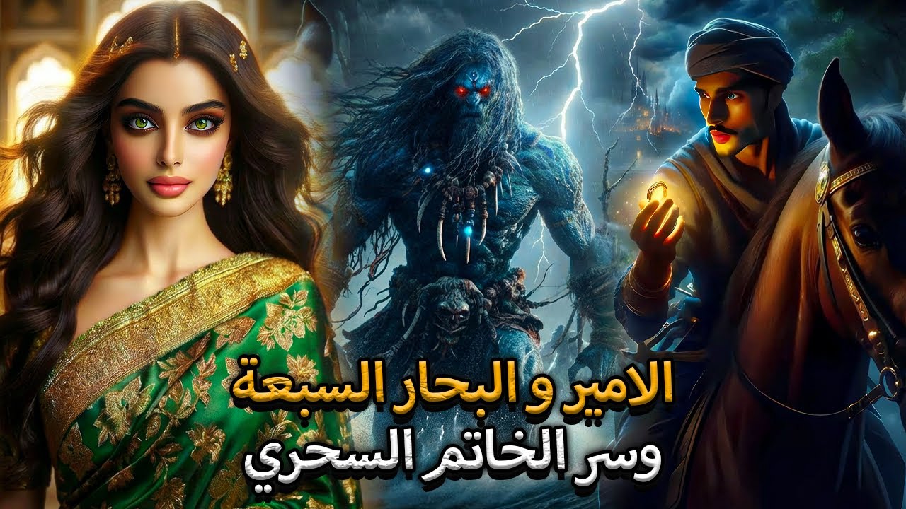 قصة الأمير عبر البحار السبعة لإنقاذ الأميرة سُلطانة | سرّ الخاتم السحري والجزيرة المفقودة