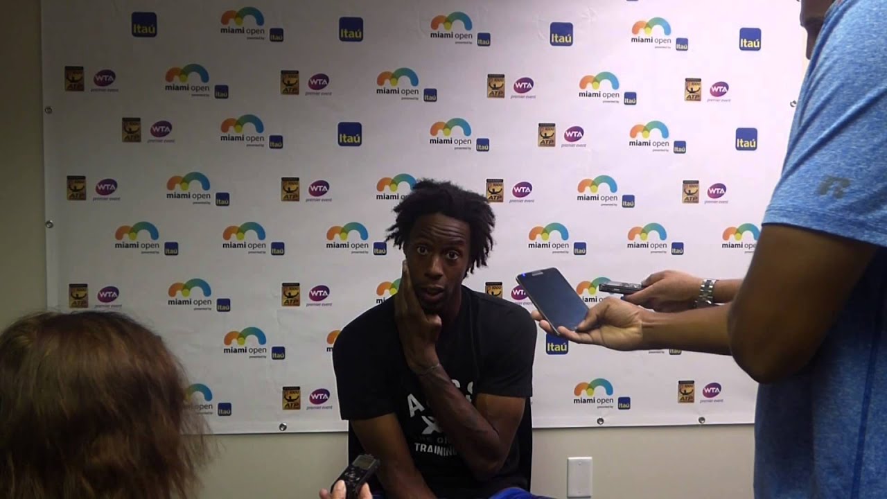 Gael Monfils Interview (Monfils d. Tsonga) - On Beating His Friend And Funny Trick Shot Miss