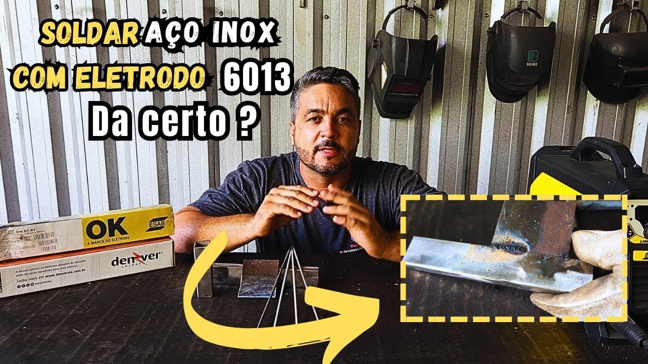 É POSSÍVEL SOLDAR AÇO INOX com ELETRODO 6013 Comum? Teste Real, Funciona ou Dá Problema?