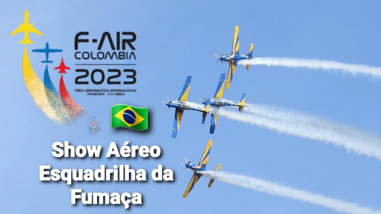 Демонстрация бразильской эскадрильи дымовой завесы | F-Air Colombia 2023 / 15 июля