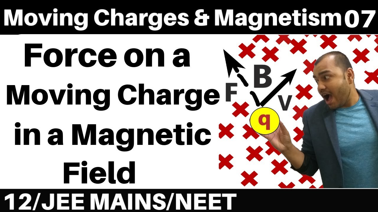 Moving Charges n Magnetism 07 : Force on a Moving Charge in Magnetic Field : Magnetic Force JEE/NEET