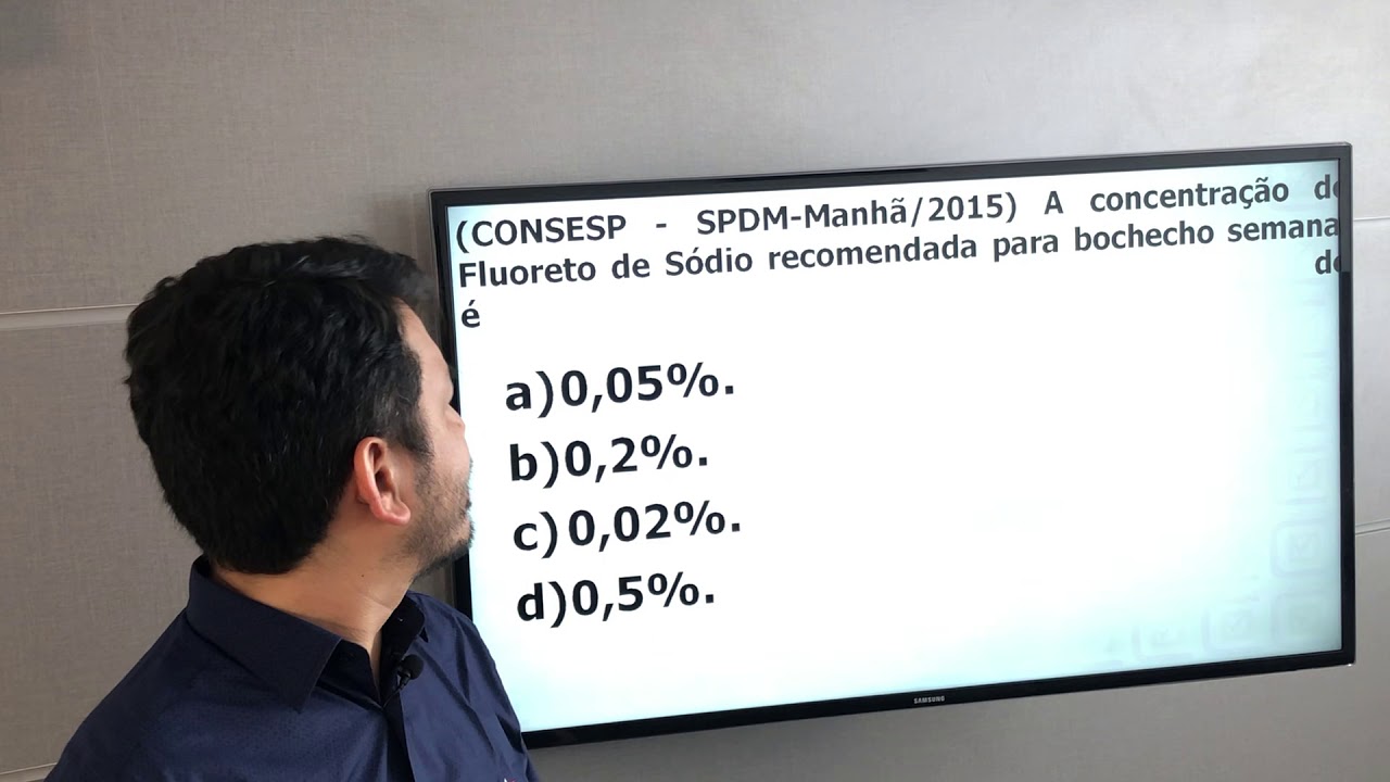 Concentração do flúor utilizado nas mais variadas formas - banca Consesp