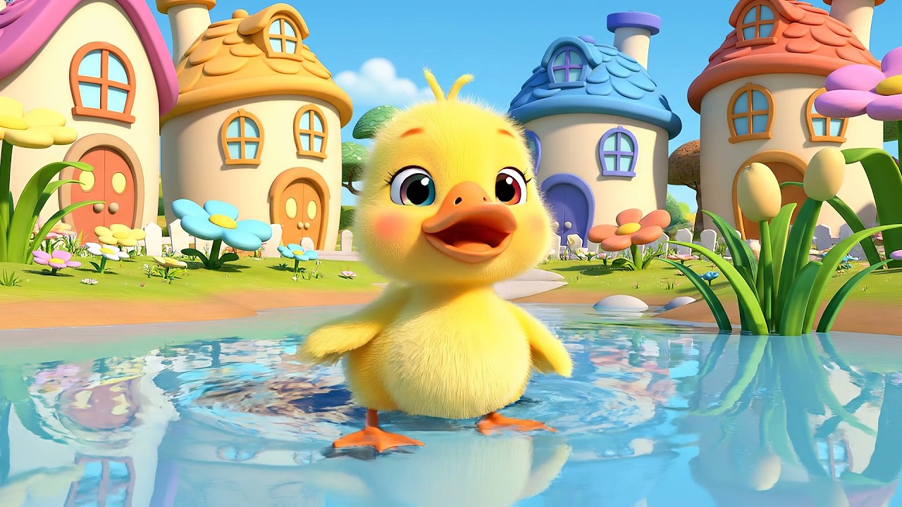 Baby Duck Swims Quack Quack Quack | Splashing Pond Adventure & Animal Sounds