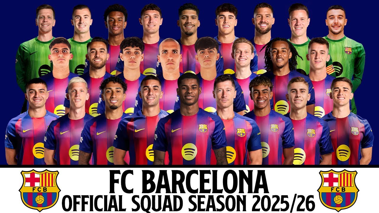 FC Barcelona Official Squad Season 2025/26 | UCL Squad 2025/26 | LA LIGA Squad 2025/26