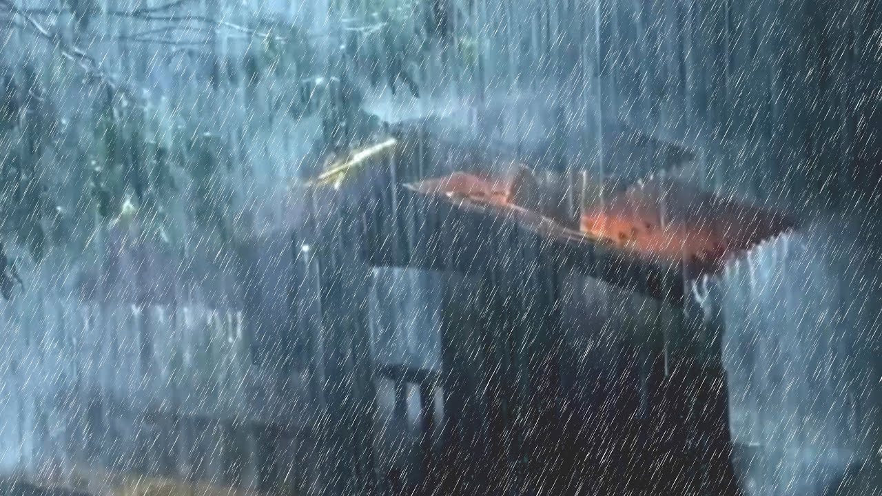 Lluvia Fuerte En El Techo | Lluvia y Tormenta Para Dormir Y Aliviar El Insomnio Rápido