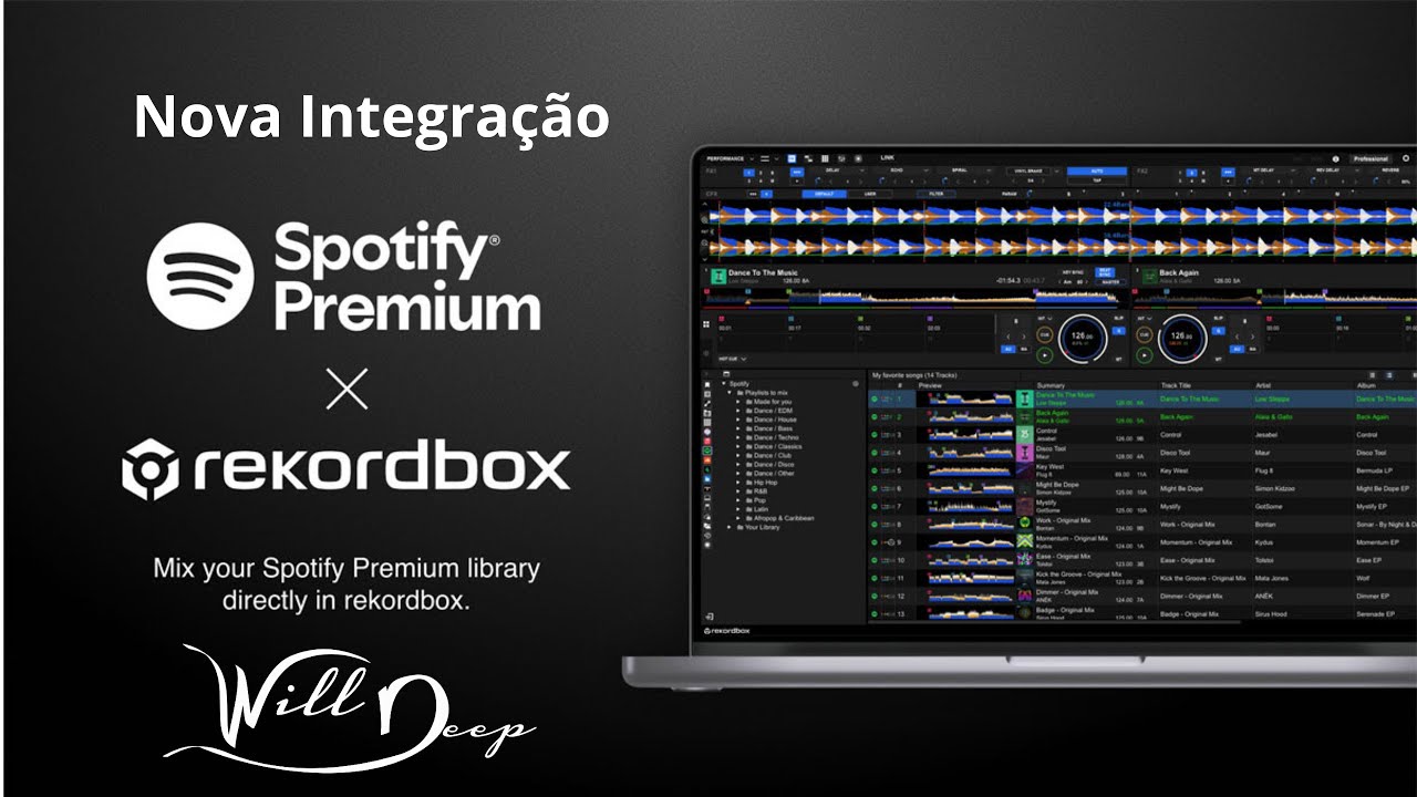 Usar o Spotify no Rekordbox, Serato, DjayPro?  Will Deep