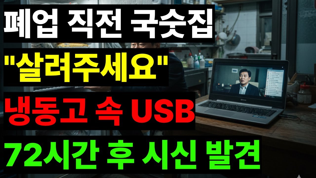 폐업 직전 국숫집.  그리고 ‘마지막 손님’이 남기고 간 한 줄의 비극