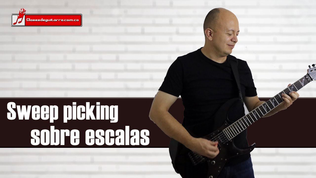 Cómo hacer sweep picking sobre ESCALAS en guitarra